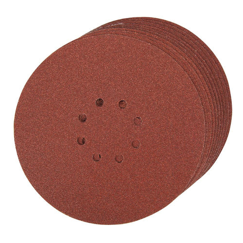 Silverline 274762 Hook & Loop Discs Punched 225mm 10pk - 225mm 60 Grit - Voyto Ltd Online