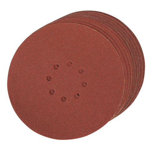 Silverline 272756 Hook & Loop Discs Punched 225mm 10pk - 225mm 80 Grit - Voyto Ltd Online