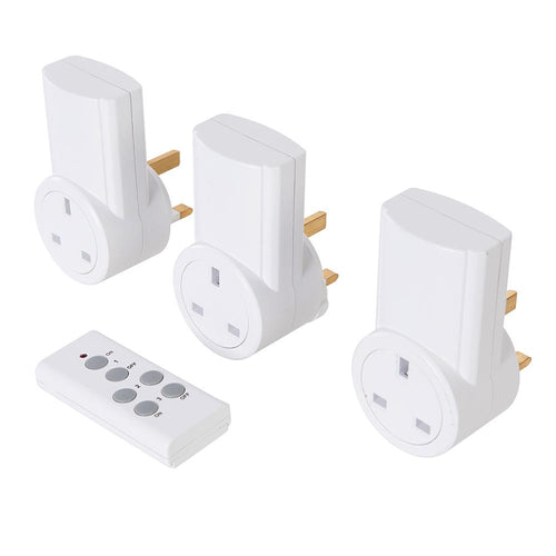 Powermaster 550077 Wireless Remote Control Power Socket 230V 3pk - UK 10A 230V - Voyto Ltd Online