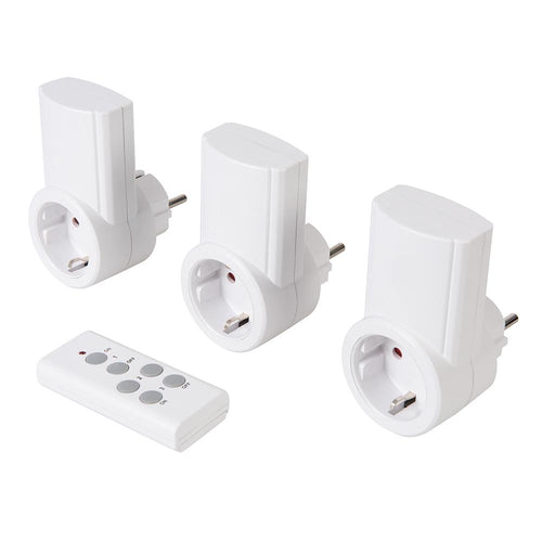 Powermaster 708429 Wireless Remote Control Power Socket 230V 3pk - EU 13A 230V - Voyto Ltd Online