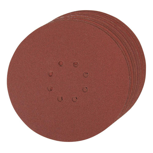 Silverline 273151 Hook & Loop Discs Punched 225mm 10pk - 225mm 120 Grit - Voyto Ltd Online