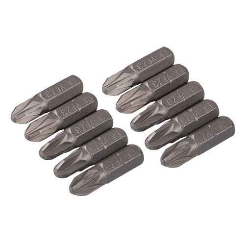 Silverline SB208 Pozidriv Cr-V Screwdriver Bits 10pk - PZ3 - Voyto Ltd Online