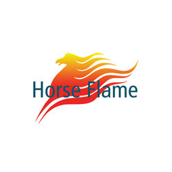 Stove Glass HORSE FLAME