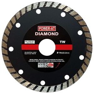 TOP QUALITY- Turbo 115mm 4.5" x 22.2mm Bore Turbo Diamond Disc Cutting Blade Angle Grinder For Stone, Brick Concrete, Roof Tiles, Hollow Bricks, Paving Stones, Exposed aggregate concrete, Granite Marble, Stoneware Pipes, Clinker Bricks - Voyto Ltd Online
