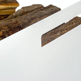 Rectangular Contemporary Steel Firewood Log Holder 2 Sizes in (Black or White) - Voyto Ltd Online
