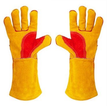 Top Quality 390mm Long Welding Gloves,Welders Gauntlets Woodburner Gloves High Temperature BBQ Stove Long Lined Welders Gauntlet Log Fire Safety Gloves Working Gloves Heat Resistant - Voyto Ltd Online