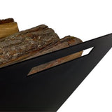Triangular Contemporary Steel Firewood Steel Log Basket/Carrier for Woodstove Fireplace Wood Holder Log Holder in (Black or White) - Voyto Ltd Online