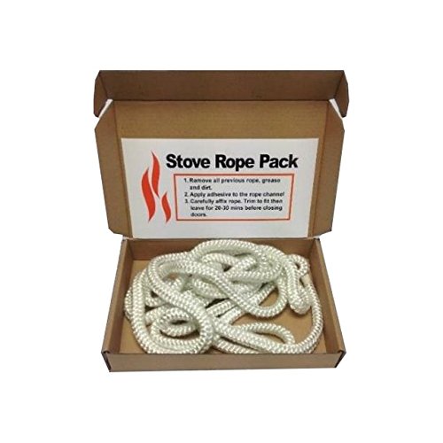 Stove Door Replacement Fibreglass Rope Kit 12mm x 2m Soft Rope - Voyto Ltd Online