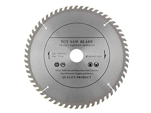 Top Quality Circular Saw Blade (Skill Saw) 250mm x 32mm Bore (30mm & 28mm, 25.4mm With Reduction Rings) for Wood Cutting discs Circular 250mm x 32mm x 60 Teeth - Voyto Ltd Online
