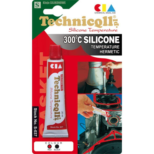 Red silicone adhesive sealant 20ml heat resistant 300'c - Voyto Ltd Online