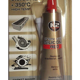 K2  High Temperature Silicone 350   °C Red Tube 85g - Voyto Ltd Online