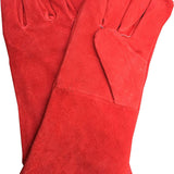 Top Quality Red 355mm Welding Gloves,Welders Gauntlets Woodburner Fireplace Gloves High Temperature BBQ Stove Long Lined Welders Gauntlet Log Fire Safety Gloves Working Gloves Heat Resistant - Voyto Ltd Online