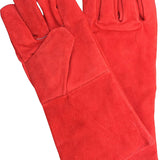 Top Quality Red 355mm Welding Gloves,Welders Gauntlets Woodburner Fireplace Gloves High Temperature BBQ Stove Long Lined Welders Gauntlet Log Fire Safety Gloves Working Gloves Heat Resistant - Voyto Ltd Online