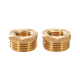 Plumbob 334110 Brass Hexagon Bush - 1/2" (Male) x 1/4" (Female) 2pk - Voyto Ltd Online