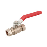 Plumbob 534802 Lever Ball Valve - 15mm Red - Voyto Ltd Online