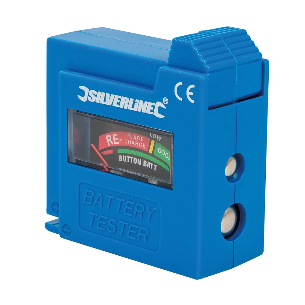 Silverline 918147 Compact Battery Tester - AAA / AA / C / D / 9V / LR1 / A23 / button cells - Voyto Ltd Online