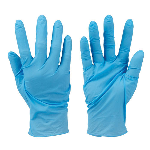 Silverline 279250 Disposable Nitrile Gloves Powder-Free 100pk - Blue L 10 - Voyto Ltd Online