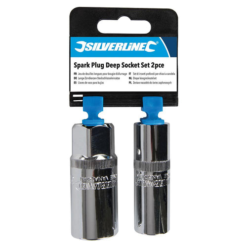 Silverline 244982 Spark Plug Deep Socket Set 2pce - 3/8" - Voyto Ltd Online