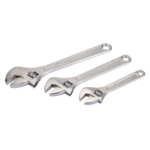 Silverline WR03 Adjustable Wrench Set 3pce - 150, 200 & 250mm - Voyto Ltd Online