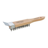Silverline 621477 Expert Crimped Steel Wire Brush & Scraper - 6 Row + Scraper - Voyto Ltd Online