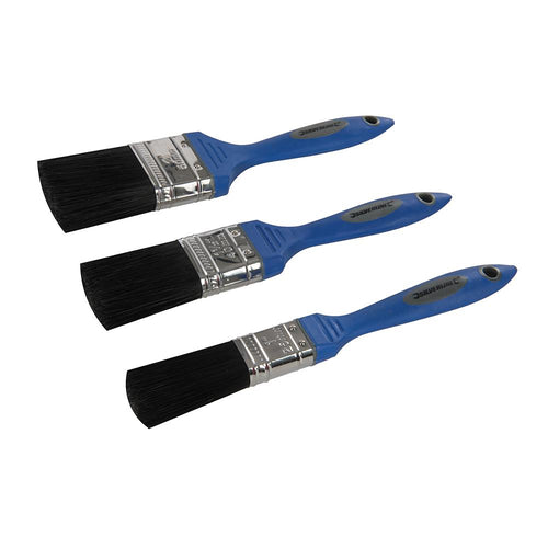 Silverline 704313 Soft-Grip Synthetic Paint Brush Set 3pce - 3pce - Voyto Ltd Online
