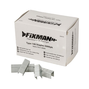 Fixman 688359 Type 140 Staples 5000pk - 10.55 x 12 x 1.26mm - Voyto Ltd Online
