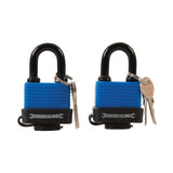 Silverline 568779 Keyed Alike Weather-Resistant Padlocks 2pk - 48mm - Voyto Ltd Online