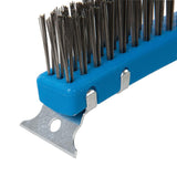 Silverline 156914 Stainless Steel Wire Brush with Scraper - 3 Row - Voyto Ltd Online
