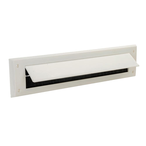 Fixman 916133 Letterbox Draught Seal with Flap - 338 x 78mm White - Voyto Ltd Online