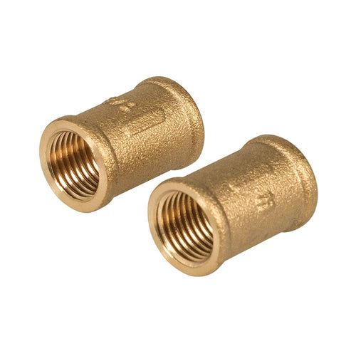 Plumbob 634317 Brass Socket - 1/4" (Female) x 1/4" (Female) 2pk - Voyto Ltd Online