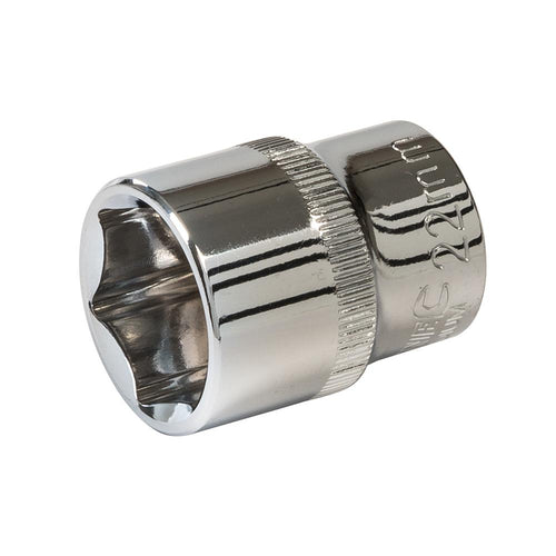 Silverline 677277 Socket 1/2" Drive 6pt Metric - 22mm - Voyto Ltd Online