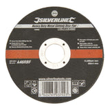 Silverline 103662 Heavy Duty Metal Slitting Disc Flat - 115 x 1 x 22.23mm - Voyto Ltd Online