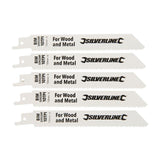 Silverline 244966 Recip Saw Blades for Demolition 5pk - Bi-Metal - 10tpi - 150mm - Voyto Ltd Online