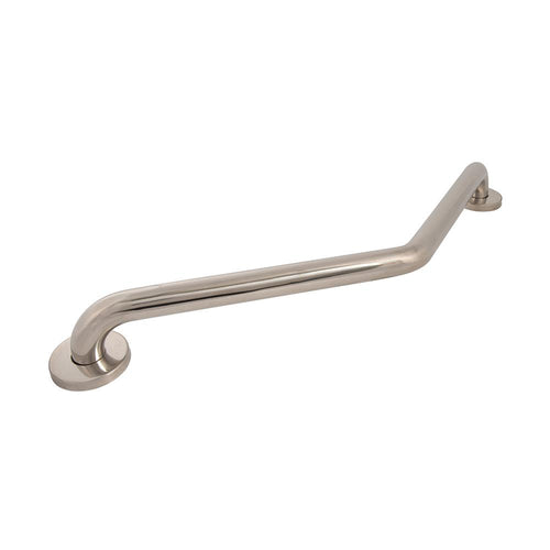 Plumbob 380957 Angled Bathroom Grab Bar Polished Stainless Steel - 250 x 590mm - Voyto Ltd Online