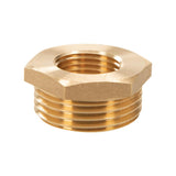 Plumbob 498166 Brass Hexagon Bush - 1" (Male) x 1/2" (Female) - Voyto Ltd Online