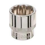 Silverline 648455 Socket 3/8" Drive 12pt Metric - 20mm - Voyto Ltd Online