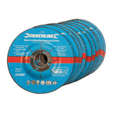 Silverline 224514 Metal Grinding Discs Depressed Centre 10pk - 115 x 6 x 22.23mm - Voyto Ltd Online