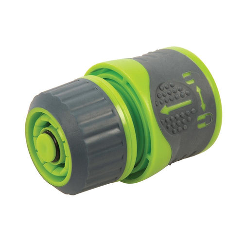 Silverline 593420 Soft-Grip Water Stop Hose Quick Connector - 1/2" Female - Voyto Ltd Online
