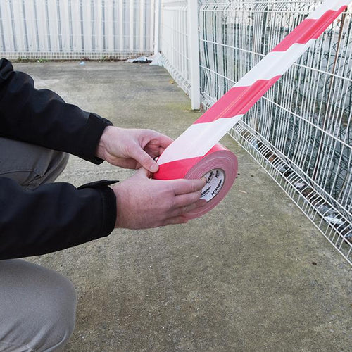 Fixman 194216 Barrier Tape - 70mm x 500m Red/White - Voyto Ltd Online