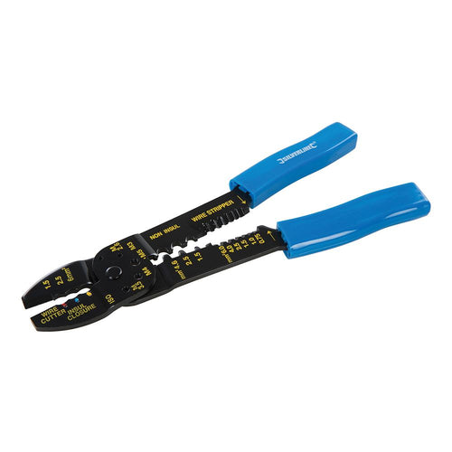 Silverline PL52 Crimping & Stripping Pliers - 230mm - Voyto Ltd Online