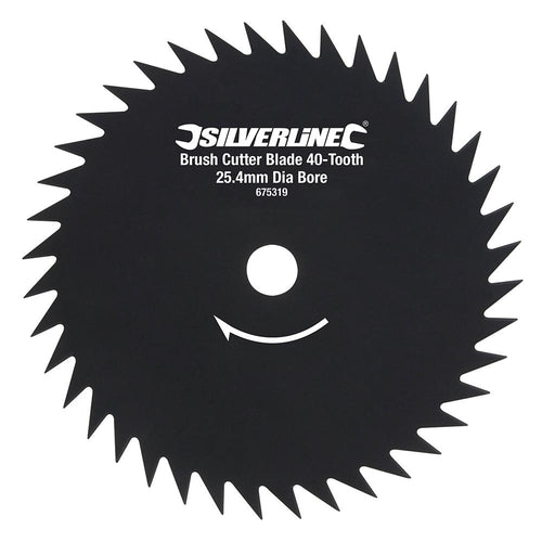 Silverline 675319 Brush Cutter Blade 40-Tooth - 254mm / 10" Dia - 25.4mm / 1" Bore Dia - Voyto Ltd Online