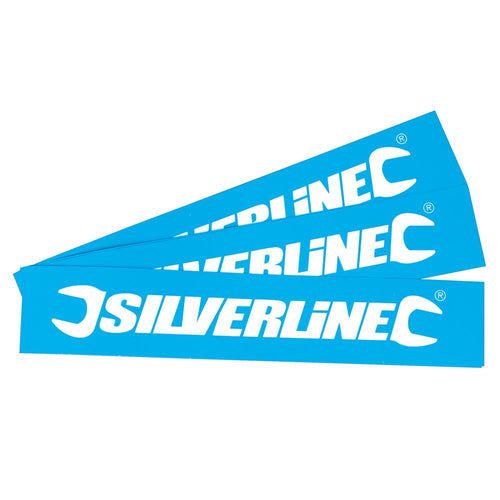 Silverline 868529 Screen Printed Stickers 10pk - 300 x 55mm - Voyto Ltd Online