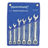 Silverline 633788 Fixed Head Ratchet Spanner Set 6pce - 8 - 17mm - Voyto Ltd Online