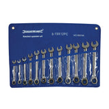 Silverline 868746 Fixed Head Ratchet Spanner Set 12pce - 8 - 19mm - Voyto Ltd Online