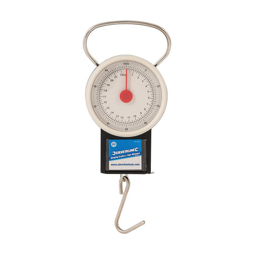 Silverline 251024 Hanging Scales & Tape Measure - 22kg - Voyto Ltd Online