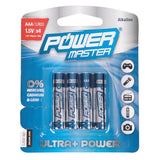 Powermaster 537212 AAA Super Alkaline Battery LR03 4pk - 4pk - Voyto Ltd Online