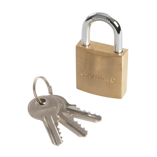 Silverline MSS02 Brass Padlock - 30mm - Voyto Ltd Online