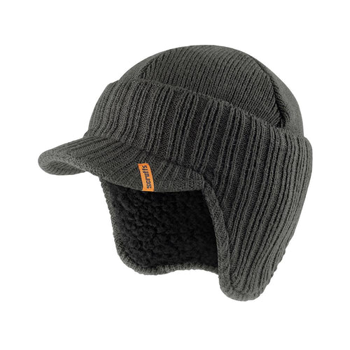 Scruffs T54305 Peaked Knitted Hat - Graphite - Voyto Ltd Online