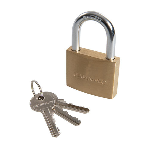Silverline MSS04 Brass Padlock - 50mm - Voyto Ltd Online