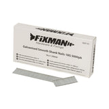 Fixman 868140 Galvanised Smooth Shank Nails 18G 5000pk - 16 x 1.25mm - Voyto Ltd Online